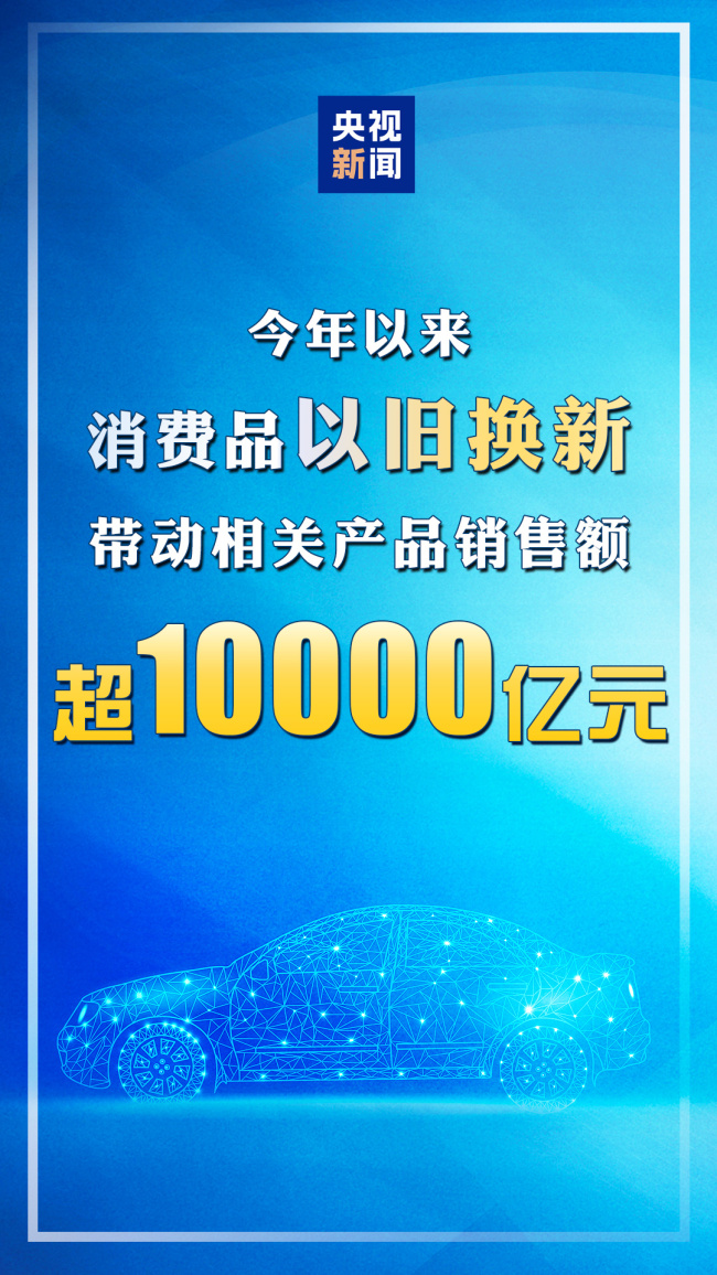 商务部：以旧换新带动相关产品销售额超1万亿元